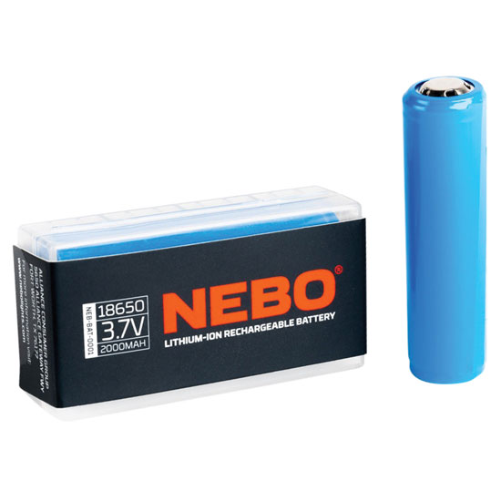 NEBO 18650 RECHARGEABLE BATTERY 3.7V 2000 MAH