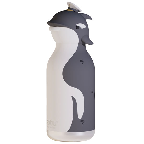 ASOBU&REG 16 OZ ORCA WHALE BESTIE BOTTLE W/ SILICONE STRAW