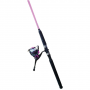 LIVEBOTTOM MEDIUM-LIGHT 7' PINK 2PC ROD & REEL SPINNING COMBO