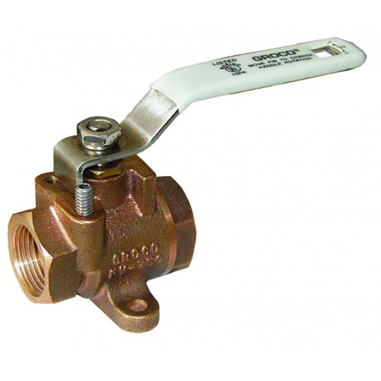 GROCO BRONZE 3/8" NPT BRONZE INLINE FUEL VALVE