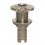 GROCO 1/2" HOSE BARB STAINLESS STEEL HOSE THRU HULL
