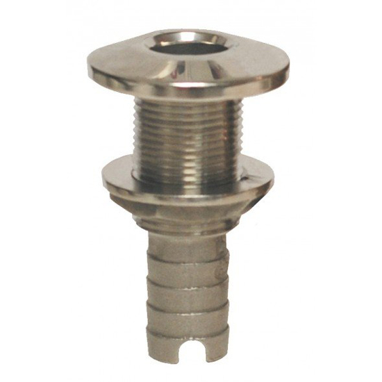 GROCO 5/8" HOSE BARB STAINLESS STEEL HOSE THRU HULL