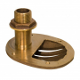 GROCO 1" BRONZE NPS NPT COMBO SCOOP THRU HULL W/ NUT