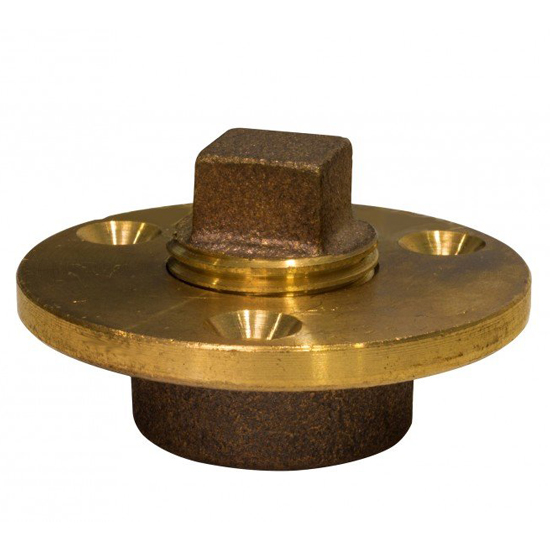 GROCO 1/2" BRONZE GARBOARD DRAIN W/ PLUG