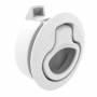SOUTHCO&REG WHITE PLASTIC PUSH-TO-CLOSE LATCH FOR 7-12MM THICK DOOR