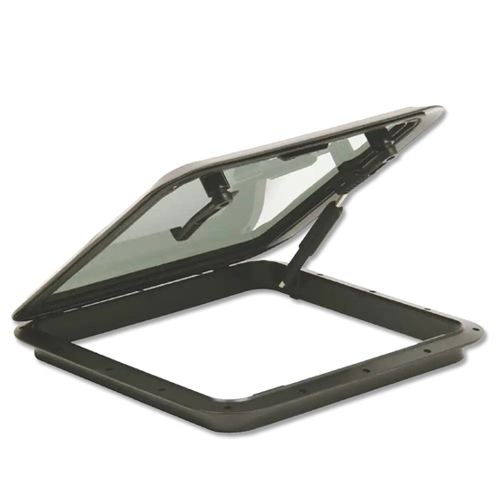 BOMAR 900 SERIES 17-7/8" X 12-7/8" BLACK RECTANGLE MOLDED HATCH