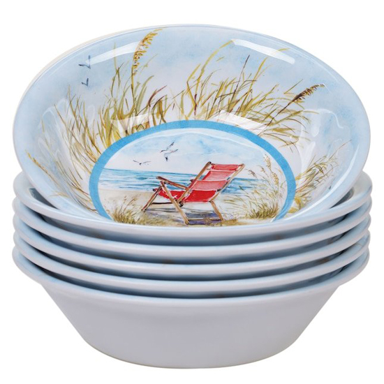 OCEAN VIEW ALL PURPOSE MELAMINE ROUND BOWL 7.5" X 2"