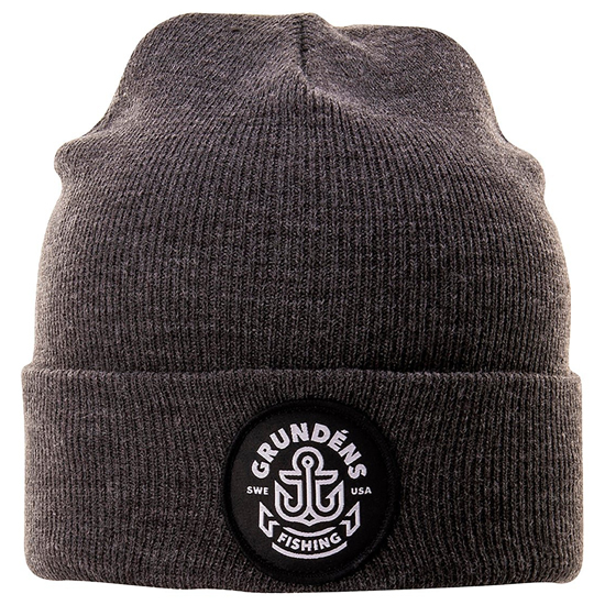 GRUNDENS WATCHHOUSE BEANIE ANCHOR BLACK HEATHER