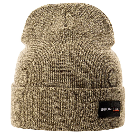 GRUNDENS WATCHHOUSE BEANIE LOGO HEATHER LODEN