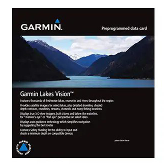 GARMIN INLAND LAKES NORTHEAST SD VISION CHART CARD