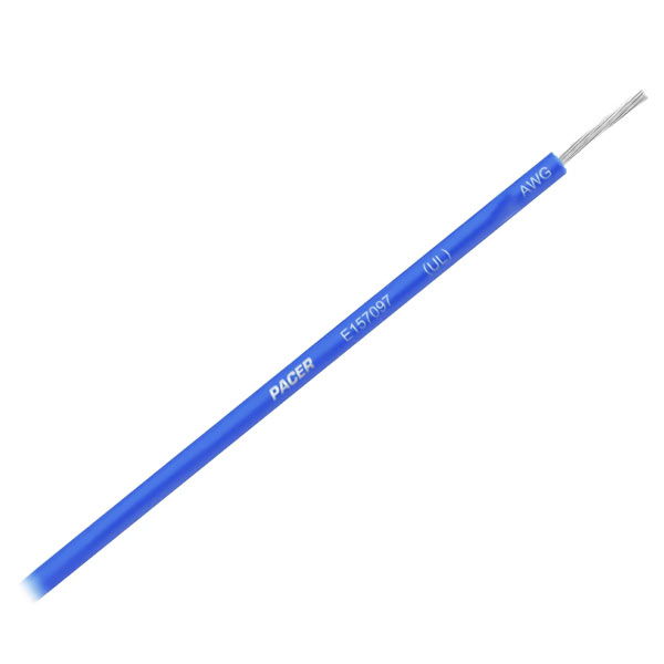 WIRE TINNED SINGLE 14GA DARK BLUE 100' REEL *NS*