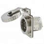 HUBBELL TWIST-LOCK&REG 125/250V 3-POLE CHROME PLATED BRASS SHORE POWER INLET