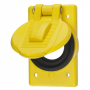 HUBBELL YELLOW POLYCARBONATE 1.60" OPENING WEATHERPROOF COVER
