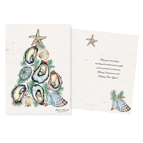 SEASIDE TIDINGS CHRISTMAS CARDS 18 CARDS PER BOX (ENVELOPES INCLUDED)