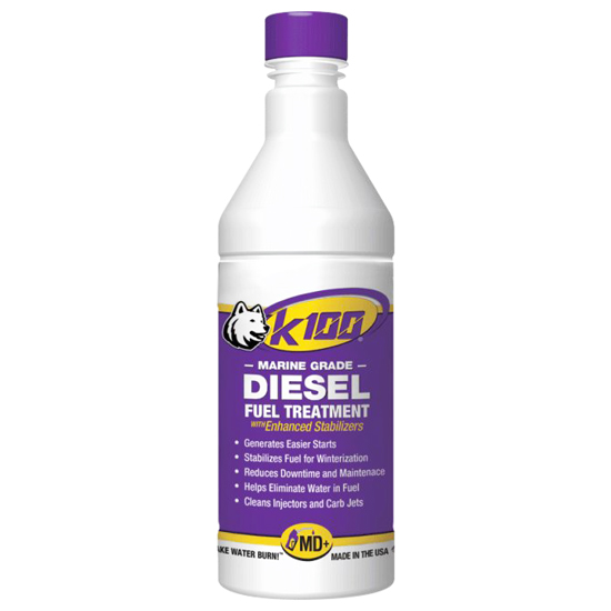 K100&REG MARINE DIESEL FUEL TREATMENT 32 OZ TREATS 250 GAL