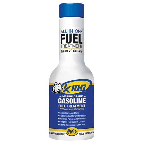 K100&REG MARINE GAS FUEL TREATMENT 8 OZ TREATS 20 GAL