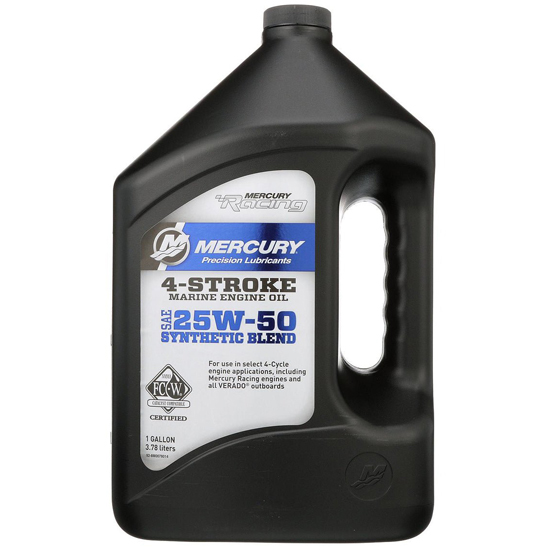 MERCURY RACING 25W-50 4-STROKE SYNTHETIC BLEND MARINE ENGINE OIL GL