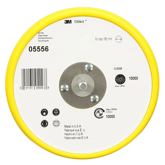 3M STIKIT&TRADE; 6" DIAMETER LOW PROFILE ABRASIVE DISC BACK-UP PAD