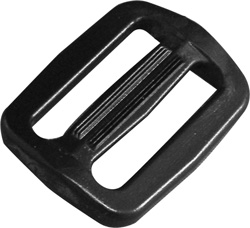 ADJUSTER BUCKLE PLASTIC BLACK FOR 1" WEBBING