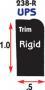 PVC TRIM RIGID BLACK 1" X .5" X 40' LENGTH   *UPS*