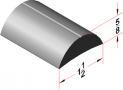 PVC RUB RAIL RIGID BLACK 1.5" X 20' LENGTHS  *UPS*