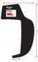 PVC TOE RAIL RIGID BLACK 30' LENGTH