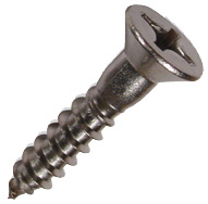 WOOD SCREW STAINLESS STEEL FLAT HEAD PHILLIPS # 6 X 1-1/2"  (BY EACH)
