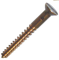 WOOD SCREW BRONZE FH 10X1.75 SLOT 100/BOX MADE IN USA
