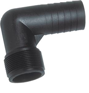 ELBOW 1"MALE TO 1 1/8"H BARB HECM 16/16