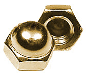 CAP NUT BRASS 1/2-20 FINE FOR HELM BY THE EACH