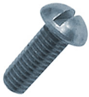MACHINE SCREW STAINLESS STEEL ROUND HEAD SLOTTED .25" X 2.50" (BY EACH)