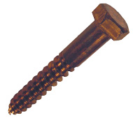 LAG SCREW BRONZE HEX HEAD .50" X 12.00"  (BY EACH)