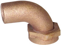 GROCO TAIL PIECE CURVED 90 DEGREE BRONZE 1.25"