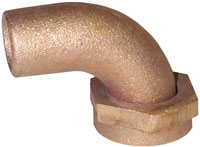 GROCO TAIL PIECE CURVED 90 DEGREE BRONZE 2.5"