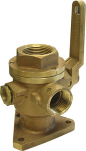 SEACOCK BALL TYPE 1.25NPT WITH 1" NPT THD SIDE PORT