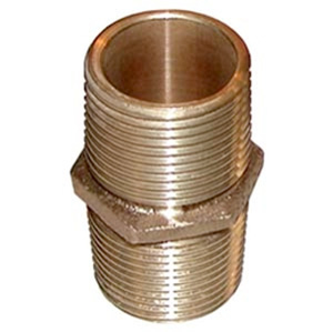 GROCO CLOSE NIPPLE CAST BRONZE PIPE STYLE WITH WRENCH HEX .75" NPT