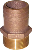 GROCO ADAPTER PIPE TO HOSE FULL FLOW BRONZE 1.50" NPT X 1.75" HOSE