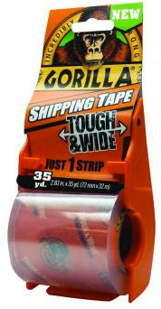 GORILLA SHIPPING TAPE 2.83" X 35 YARDS CLEAR