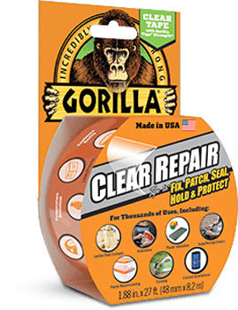 GORILLA REPAIR TAPE 1.88" X 27' ROLL CLEAR