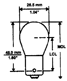 LIGHT BULB SC BAYONET 12.8V 1.44W 21CP