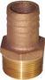 GROCO ADAPTER STRAIGHT PIPE TO HOSE BRONZE 1.125" HOSE X 1.25" NPT