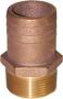 GROCO ADAPTER PIPE TO HOSE FULL FLOW BRONZE 1" NPT X 1.25" HOSE