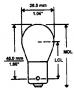 LIGHT BULB SC BAYONET 12.8V 1.44W 21CP