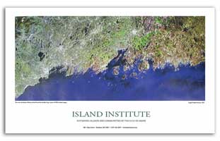 POSTER SATELLITE MAINE COAST ISLAND INSTITUTE