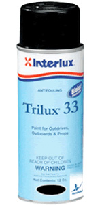 INTERLUX TRILUX 33 ABLATIVE ANTIFOULING PAINT AEROSOL BLACK (12 FL OZ)