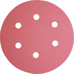 SANDPAPER DISC REDLINE 6" 100C 6 HOLE STICKT 100/BX