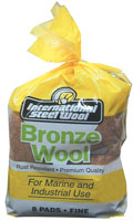 BRONZE WOOL MEDIUM 3 PADS PER PKG