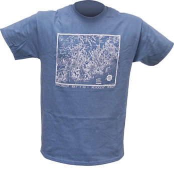 TEE SHIRT ASSORTED COLORS PENOBSCOT BAY    LARGE