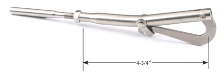 TUBULAR PELICAN HOOK S/S HAND CRIMP 3/16" WIRE