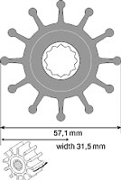 JOHNSON PUMP IMPELLER NEOPRENE F5B 12 BLADE